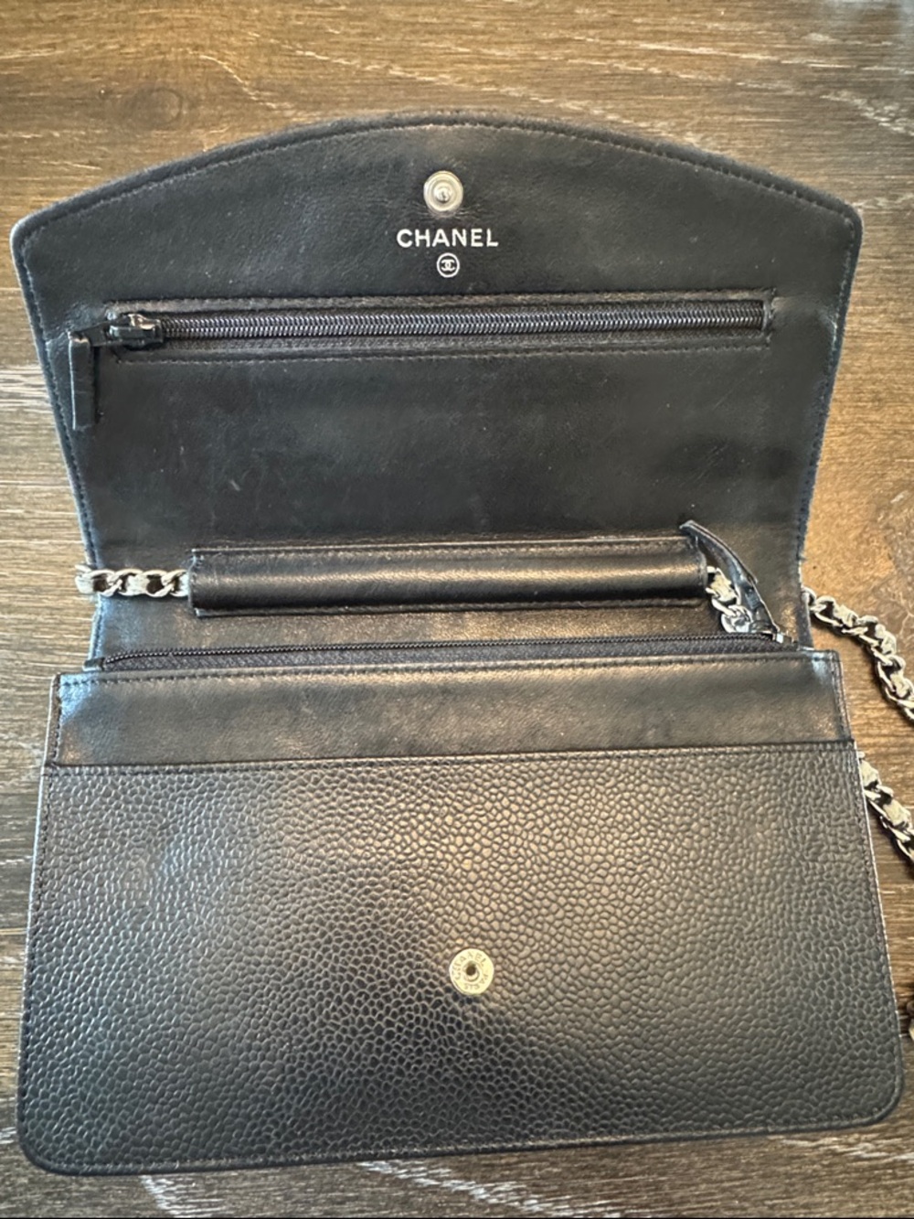 CHANEL Timeless Black Wallet on Chain Caviar - Picture 6 of 15